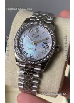 Rolex Datejust 278384 31MM Swiss Replica in 904L Steel in Pearl Dial - 1:1 Mirror