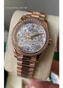 Rolex Datejust M278248 31MM Swiss Replica in Gold - Motif Dial 1:1 Mirror Quality