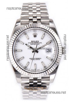 Rolex Datejust 126334 41MM ETA3235 72 Hours Power White Dial Jubilee 1:1 Mirror Replica