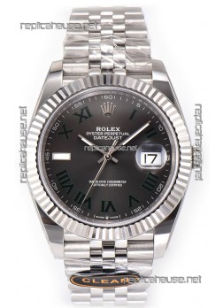 Rolex Datejust 126334 Wimbledon 41MM ETA3235 Slate Dial Jubilee 72 Hours Power 1:1 Mirror Replica