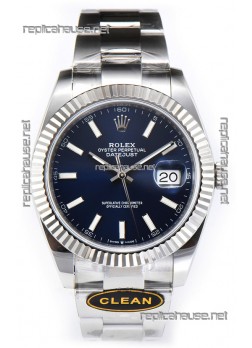 Rolex Datejust 126334 41MM ETA3235 72 Hours Power Blue Dial Oyster 1:1 Mirror Replica