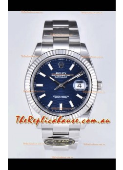 Rolex Datejust Cal.3235 Movement 1:1 Mirror Replica 904L Steel 41MM - Blue Fluted Motif Dial