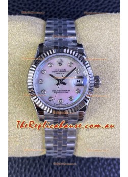 Rolex Datejust 28MM Swiss Watch in 904L Pearl Dial - 1:1 Mirror Replica  
