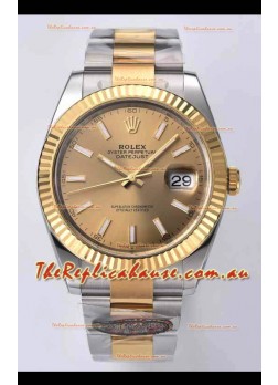 Rolex Datejust 126333 41MM Cal.3235 Swiss 1:1 Mirror Replica Watch in 904L Gold Dial