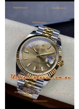Rolex Datejust 126333 41MM Cal.3235 Swiss 1:1 Mirror Replica Watch in 904L Gold Dial
