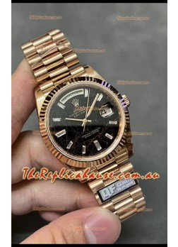 Rolex Day Date Presidential 18K Rose Gold Watch 40MM - Eisenkiesel Dial 1:1 Mirror Quality