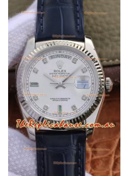 Rolex Day Date 904L Steel Casing Watch in Steel Dial 36MM - 1:1 Mirror Quality 