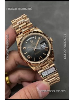 Rolex Day Date Presidential 18K Rose Gold Watch 40MM - Brown Dial 1:1 Mirror Quality