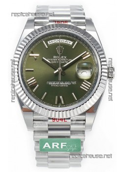 Rolex Day Date Presidential Stainless Steel Green Dial Watch 40MM - 1:1 Mirror Quality