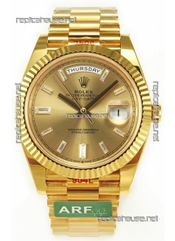Rolex Day Date Presidential 18K Yellow Gold Watch 40MM - Gold Diamonds Dial 1:1 Mirror Quality