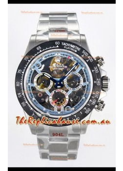 Rolex Daytona Super Clone Artisans De Geneve Stainless Steel Watch Black Carbon Bezel Watch