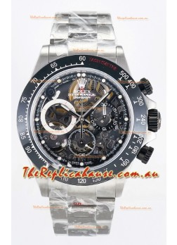 Rolex Daytona Super Clone Artisans De Geneve Stainless Steel Watch Black Ceramic Bezel Watch