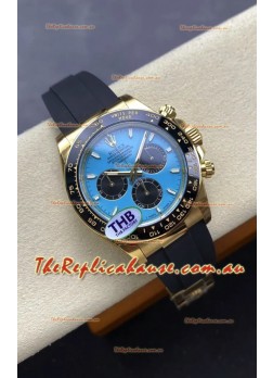 Rolex Daytona Super Clone 126518LN Yellow Gold Turquoise Dial Original Cal.4131 Movement