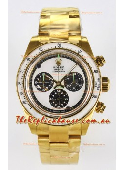 Rolex Daytona Super Clone Neon Artisans De Geneve Yellow Gold Watch Swiss Replica