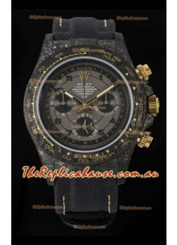 Rolex Daytona Super Clone Watch in Grey Dial Grey Carbon Casing 1:1 Mirror Replica