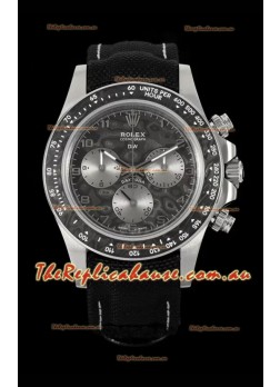 Rolex Daytona Super Clone DiW Exceptional-1 Stainless Steel Watch in Black Carbon Dial 1:1 Mirror Replica Watch