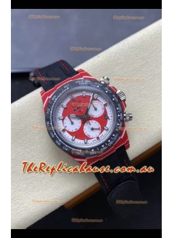 Rolex Daytona Super Clone DiW Kakha Kaladze Red Carbon Casing Watch in Red Dial 1:1 Mirror Replica Watch