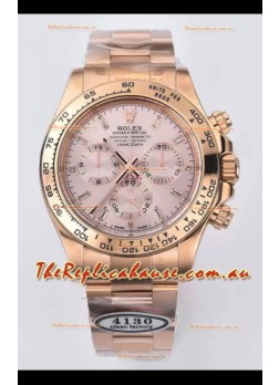 Rolex Cosmograph Daytona M116515ln-0061 Rose Gold Sundust Dial Original Cal.4130 Movement - 904L Steel Watch