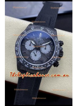 Rolex Daytona DiW All Carbon Graphite Edition Watch - Forged Cabon Casing 1:1 Mirror Replica
