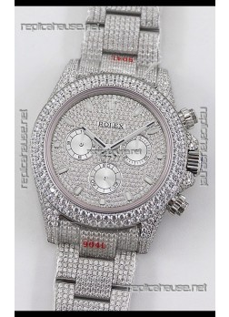 Rolex Cosmograph Daytona 904L Steel ICED OUT Cal.4130 Movement - 904L Steel Watch