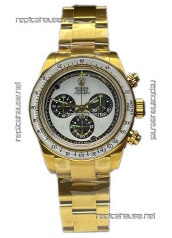 Rolex Daytona 116508 Neon Artisans De Geneve Yellow Gold Watch Swiss Replica 