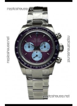 Rolex Daytona 116508 Warm Burgundy De Geneve Stainless Steel Watch Swiss Replica 