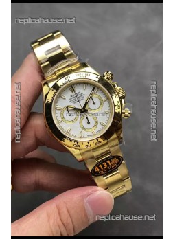 Rolex Cosmograph Daytona M126518 Yellow Gold Casing and White Dial Original Cal.4131 Movement