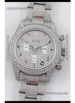 Rolex Cosmograph Daytona 904L Steel ICED OUT Cal.4130 Movement - 904L Steel Watch