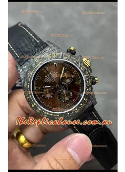 Rolex Cosmograph Daytona DiW COLOR CHANGING Edition Brown Gold Carbon Fiber Replica Watch 