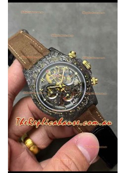 Rolex Cosmograph Daytona "La Montoya" Skeleton Edition Carbon Fiber Watch - Cal.4130 Movement 