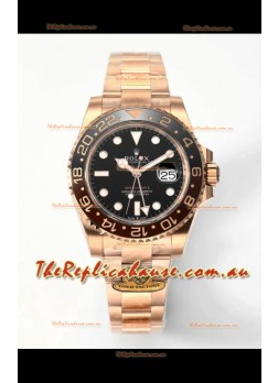 Rolex GMT Masters II Super Clone Root Beer 126711CHNR Rose Black Dial Swiss Replica Watch 