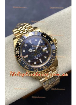 Rolex GMT Masters II Super Clone 126718GRNR Yellow Gold Tiger Iron Dial Swiss Replica Watch