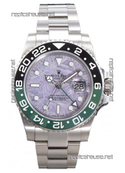 Rolex GMT Masters II 126720 Cal.3285 Pink Meteorite Dial 904L Steel in Oyster Strap Swiss Replica