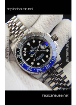 Rolex GMT Masters II Japanese Movement Replica Watch Steel Case Black Dial
