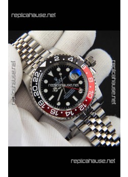 Rolex GMT Masters II Japanese Movement Replica Watch Steel Case Black Dial