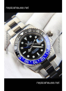 Rolex GMT Masters II Japanese Movement Replica Watch Steel Case Black Dial