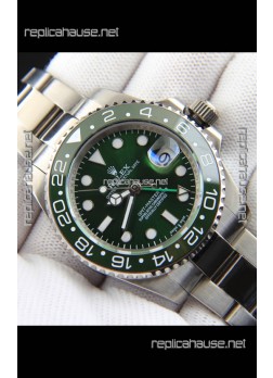 Rolex GMT Masters II Japanese Movement Replica Watch Steel Case Green Dial