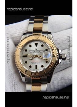 Rolex Yachtmaster Japanese Movement Watch in Two Tone Gold Casing - Steel dial 37MM