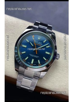 Rolex Milgauss 116400M Swiss Watch with BLUE Dial - Ultimate 904L Steel Watch