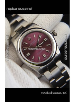 Rolex Oyster Perpetual Japanese Movement Replica Watch 36MM - Burgundy Dial