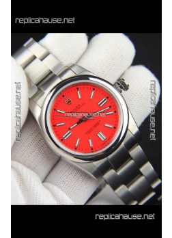Rolex Oyster Perpetual Japanese Movement Replica Watch 36MM - Red Dial