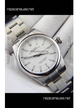 Rolex Oyster Perpetual Japanese Movement Replica Watch 39MM - White Dial