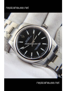 Rolex Oyster Perpetual Japanese Movement Replica Watch 39MM - Black Dial