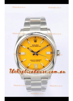 Rolex Oyster Perpetual REF#126000 36MM Swiss Movement Swiss Replica Yellow Dial 904L Steel 1:1 Mirror Replica Watch