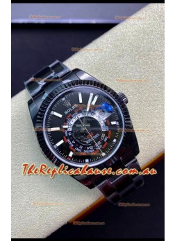 Rolex SkyDweller Swiss Watch in PVD Coated Case - DIW Edition Black Dial