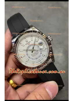 Rolex Sky-Dweller REF# M336235 White Dial Watch in 904L Steel Case 1:1 Mirror Replica