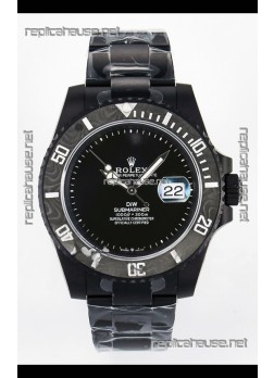 Rolex Submariner DiW DLC Coated Steel Casing Carbon Fiber Bezel Watch