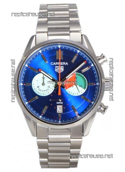 Tag Heuer Carrera Carrera Skipper 39 Chronograph Swiss Quartz Replica Watch Blue Dial 