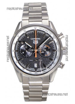 Tag Heuer Carrera Chronograph 43 Swiss Quartz Replica Watch Grey Dial Steel Strap 