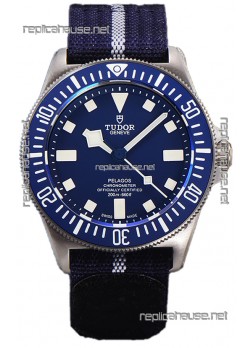 Tudor Pelagos FXD Titanium Casing 1:1 Mirror Replica Blue Dial in Blue Nato Strap